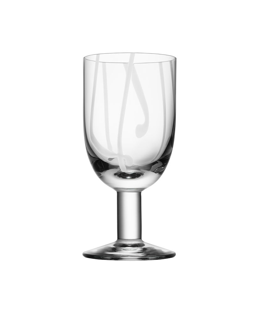 Contrast wine glass white