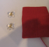Hortensia earrings gold clip clear