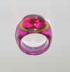 Cabochon ring pivoine 55